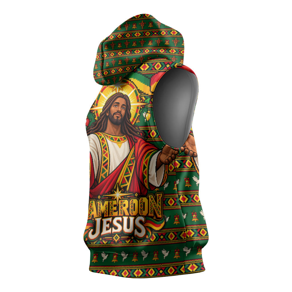 Cameroon Jesus Christmas Sleeveless Hoodie African Culture Ugly Knit Pattern