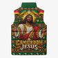 Cameroon Jesus Christmas Sleeveless Puffer Jacket African Culture Ugly Knit Pattern