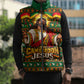 Cameroon Jesus Christmas Sleeveless Puffer Jacket African Culture Ugly Knit Pattern