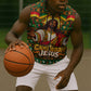 Cameroon Jesus Christmas Sleeveless Zip Hoodie African Culture Ugly Knit Pattern