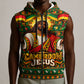 Cameroon Jesus Christmas Sleeveless Zip Hoodie African Culture Ugly Knit Pattern