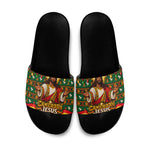 Cameroon Jesus Christmas Slide Sandals African Culture Ugly Knit Pattern