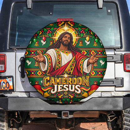 Cameroon Jesus Christmas Spare Tire Cover African Culture Ugly Knit Pattern