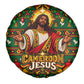 Cameroon Jesus Christmas Spare Tire Cover African Culture Ugly Knit Pattern