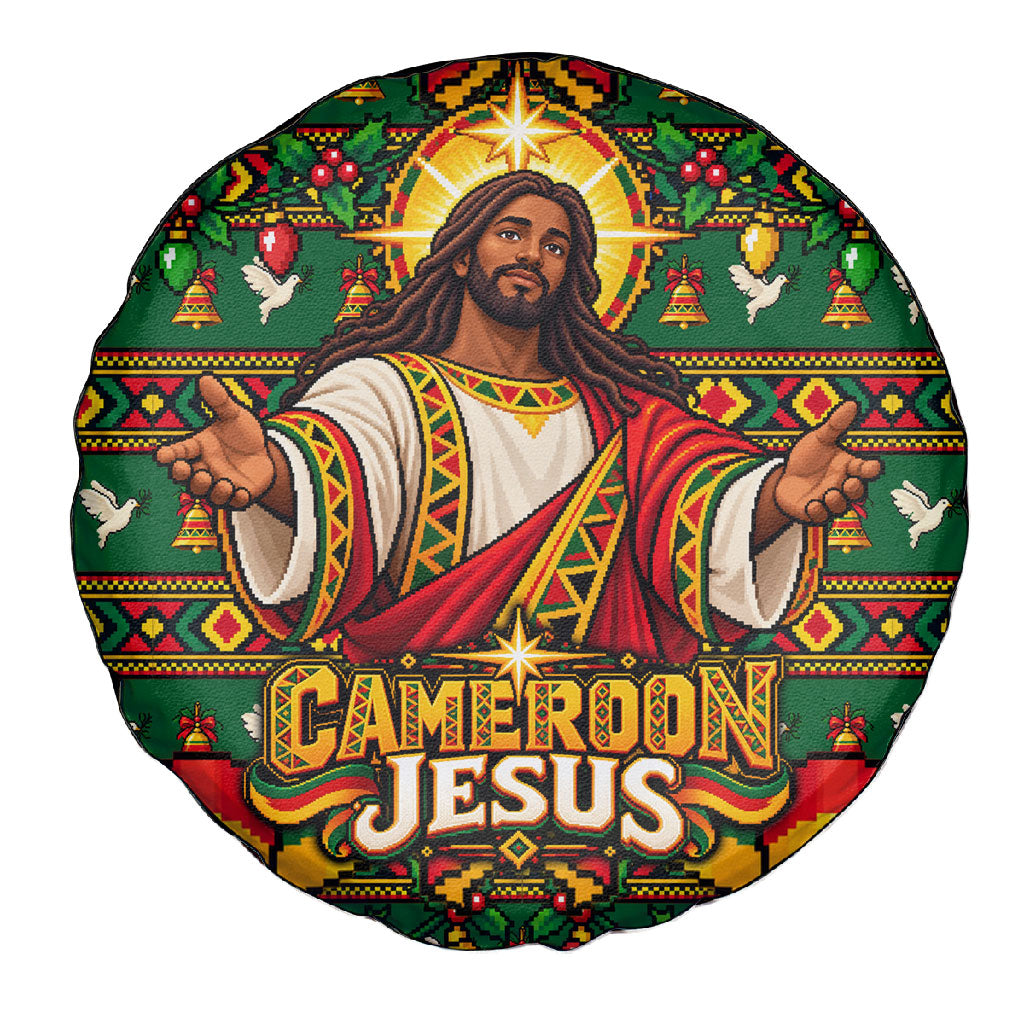 Cameroon Jesus Christmas Spare Tire Cover African Culture Ugly Knit Pattern