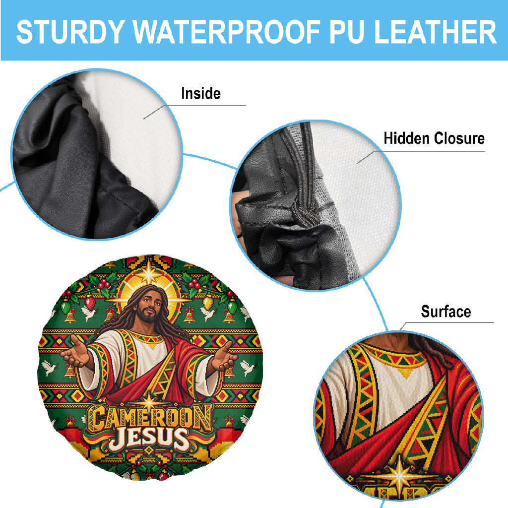 Cameroon Jesus Christmas Spare Tire Cover African Culture Ugly Knit Pattern