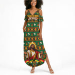 Cameroon Jesus Christmas Summer Maxi Dress African Culture Ugly Knit Pattern