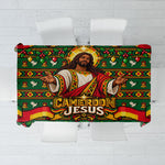 Cameroon Jesus Christmas Tablecloth African Culture Ugly Knit Pattern