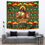 Cameroon Jesus Christmas Tapestry African Culture Ugly Knit Pattern