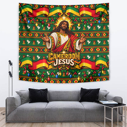 Cameroon Jesus Christmas Tapestry African Culture Ugly Knit Pattern