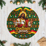 Cameroon Jesus Christmas Tree Skirt African Culture Ugly Knit Pattern