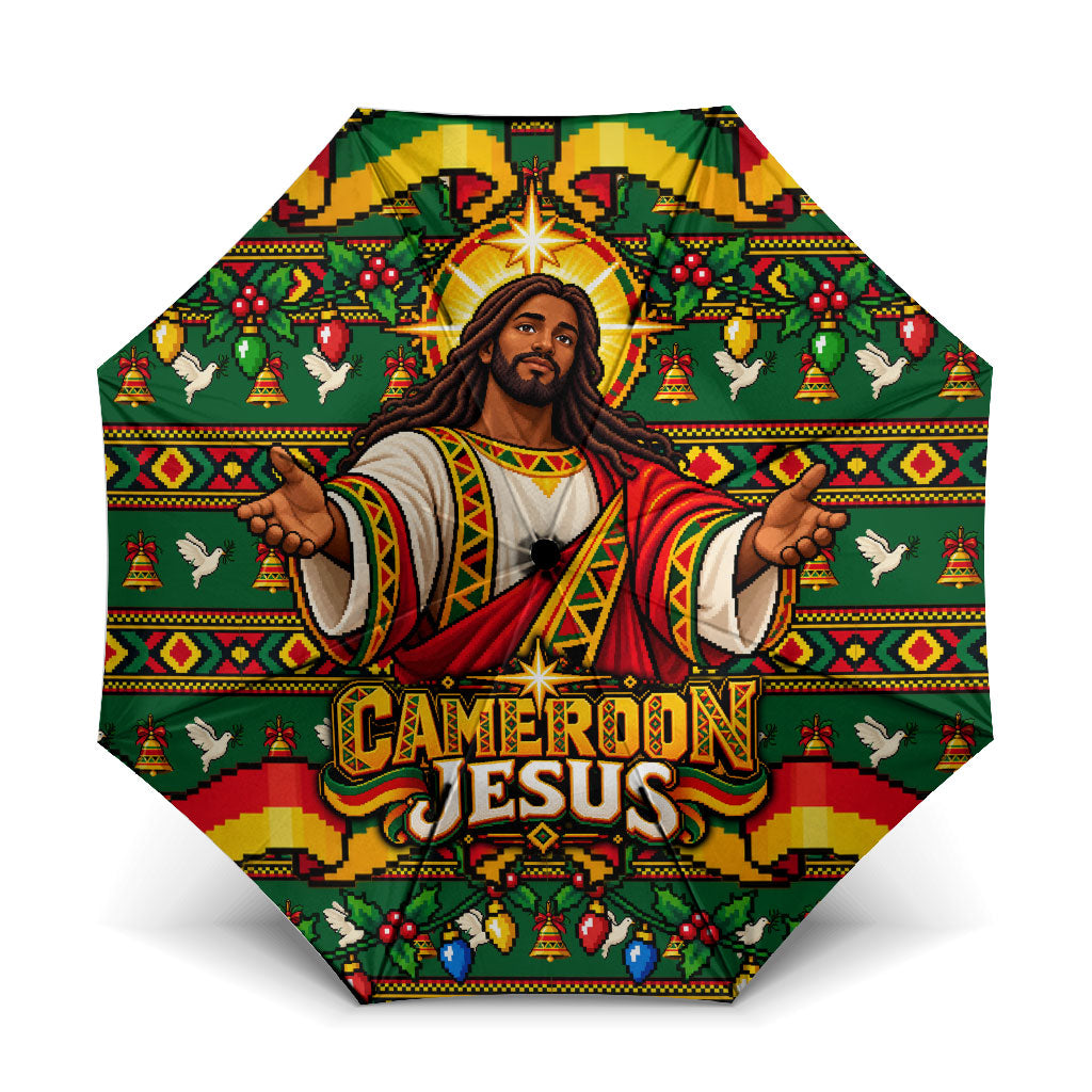 Cameroon Jesus Christmas Umbrella African Culture Ugly Knit Pattern