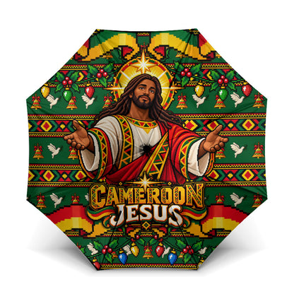 Cameroon Jesus Christmas Umbrella African Culture Ugly Knit Pattern