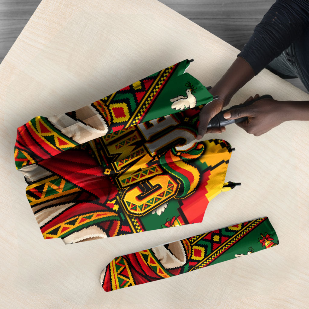 Cameroon Jesus Christmas Umbrella African Culture Ugly Knit Pattern