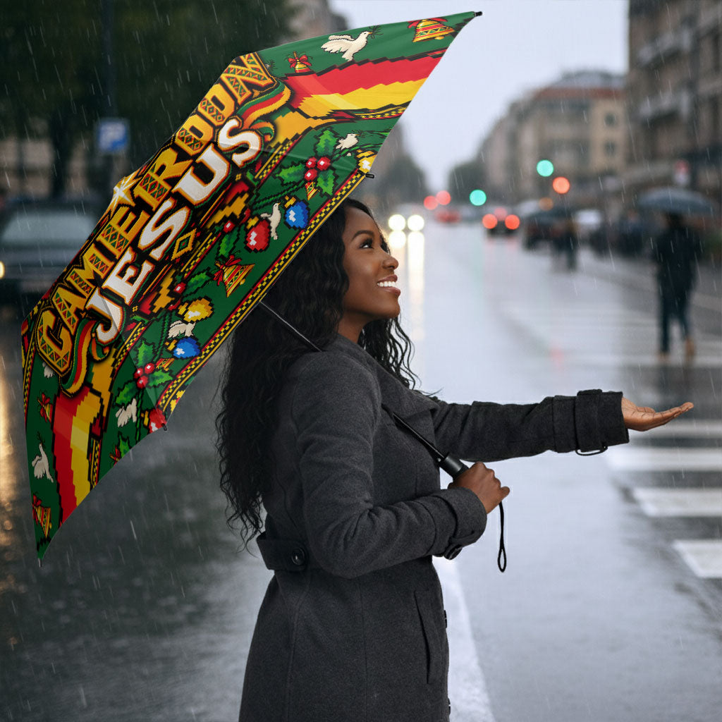 Cameroon Jesus Christmas Umbrella African Culture Ugly Knit Pattern