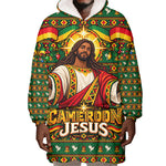 Cameroon Jesus Christmas Wearable Blanket Hoodie African Culture Ugly Knit Pattern