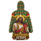 Cameroon Jesus Christmas Wearable Blanket Hoodie African Culture Ugly Knit Pattern