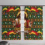 Cameroon Jesus Christmas Window Curtain African Culture Ugly Knit Pattern