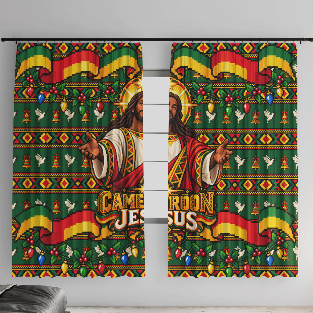 Cameroon Jesus Christmas Window Curtain African Culture Ugly Knit Pattern