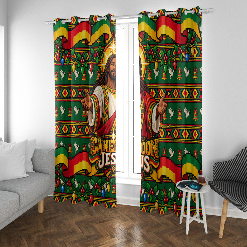 Cameroon Jesus Christmas Window Curtain African Culture Ugly Knit Pattern