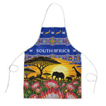 South Africa Christmas Apron African Culture Protea Flower Safari Sunset