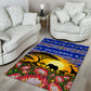 South Africa Christmas Area Rug African Culture Protea Flower Safari Sunset