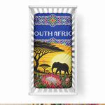 South Africa Christmas Baby Bed Cover African Culture Protea Flower Safari Sunset