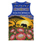 South Africa Christmas Basketball Jersey African Culture Protea Flower Safari Sunset