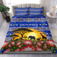 South Africa Christmas Bedding Set African Culture Protea Flower Safari Sunset