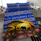 South Africa Christmas Bedding Set African Culture Protea Flower Safari Sunset
