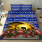 South Africa Christmas Bedding Set African Culture Protea Flower Safari Sunset