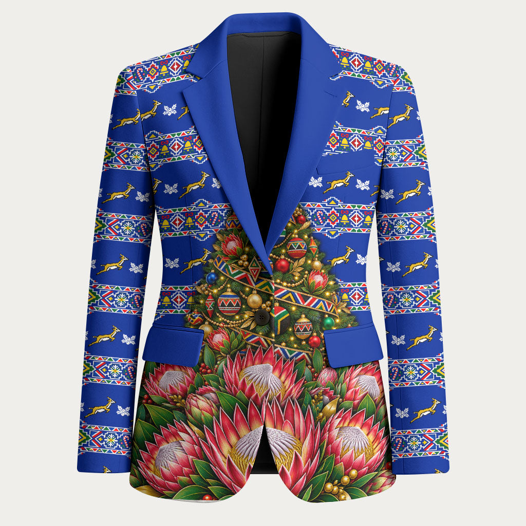 South Africa Christmas Blazer African Culture Protea Flower Safari Sunset