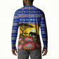 South Africa Christmas Button Sweatshirt African Culture Protea Flower Safari Sunset