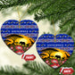 South Africa Christmas Ceramic Ornament African Culture Protea Flower Safari Sunset