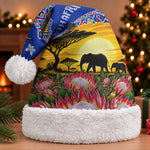 South Africa Christmas Santa Hat African Culture Protea Flower Safari Sunset