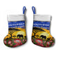 South Africa Christmas Stocking African Culture Protea Flower Safari Sunset