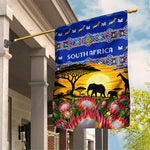 South Africa Christmas Garden Flag African Culture Protea Flower Safari Sunset