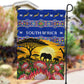 South Africa Christmas Garden Flag African Culture Protea Flower Safari Sunset