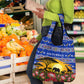 South Africa Christmas Grocery Bag African Culture Protea Flower Safari Sunset