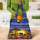 South Africa Christmas Grocery Bag African Culture Protea Flower Safari Sunset