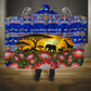 South Africa Christmas Hooded Blanket African Culture Protea Flower Safari Sunset