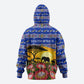 South Africa Christmas Hoodie African Culture Protea Flower Safari Sunset