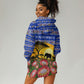 South Africa Christmas Hoodie Dress African Culture Protea Flower Safari Sunset
