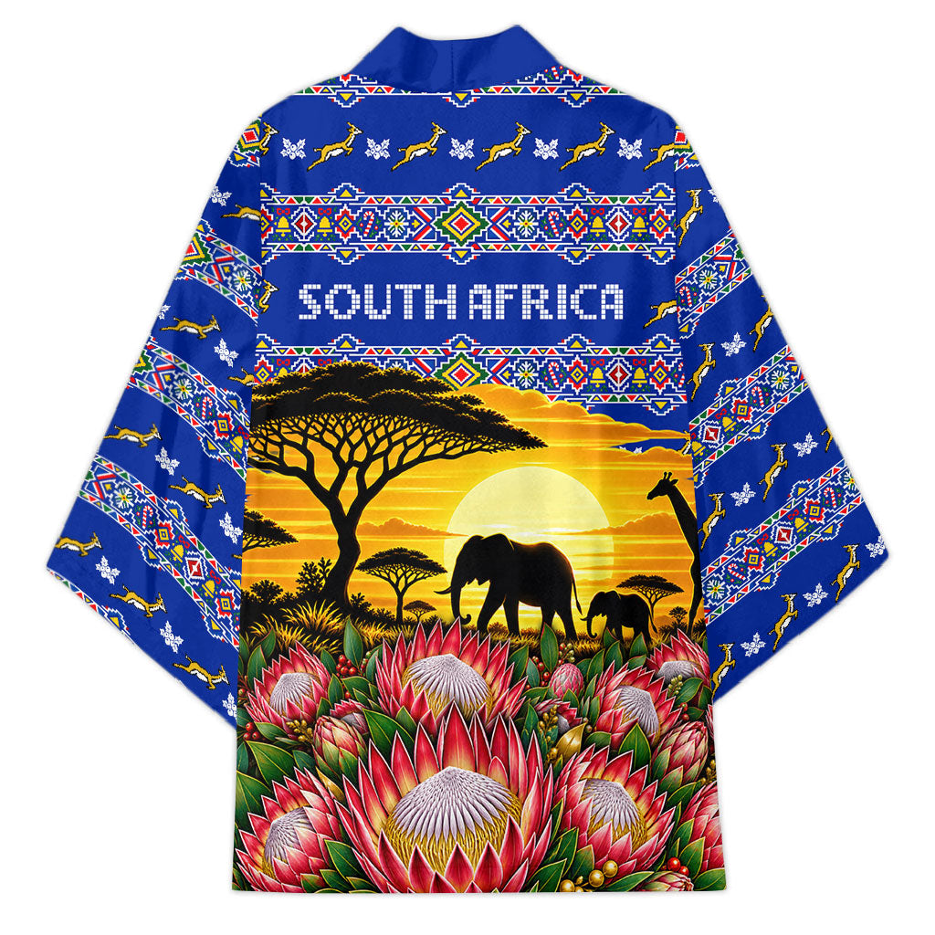 South Africa Christmas Kimono African Culture Protea Flower Safari Sunset