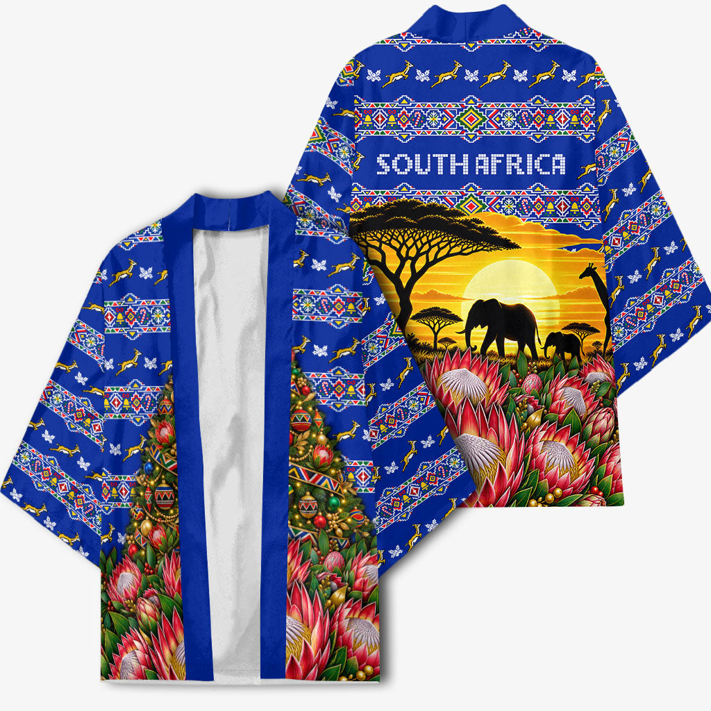 South Africa Christmas Kimono African Culture Protea Flower Safari Sunset