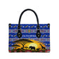 South Africa Christmas Leather Bag African Culture Protea Flower Safari Sunset