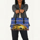 South Africa Christmas Leather Bag African Culture Protea Flower Safari Sunset