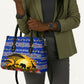 South Africa Christmas Leather Bag African Culture Protea Flower Safari Sunset