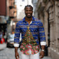 South Africa Christmas Long Sleeve Button Shirt African Culture Protea Flower Safari Sunset