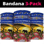 South Africa Christmas Neck Gaiter African Culture Protea Flower Safari Sunset